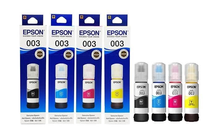 Epson 003 65ml Ink Bottle (Magenta, Yellow, Cyan, Black) ;Compatible with :L3110 /L3101/ L3150 / L4150 / L4160 / L6160 / L6170 / L6190 Printer Models