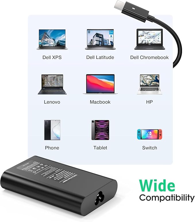 Dell Original Laptop Adapter | USB-C | 65W / 90W